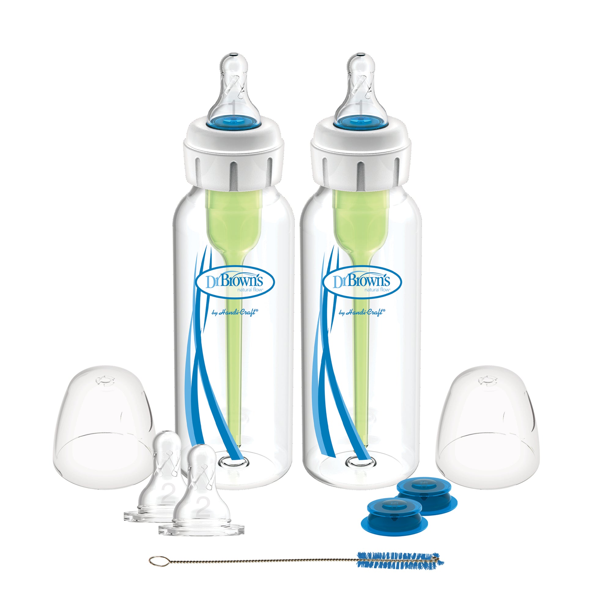 Brown's specialty feeding bottles: duo starterpack (with 4x valves)